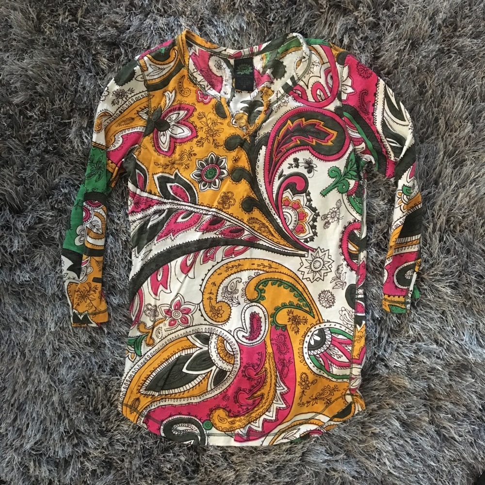 Lucky Brand 3/4 Sleeve Top